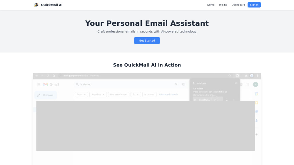 QuickMail AI: Fast, Efficient AI-Powered Email Generation Assistant