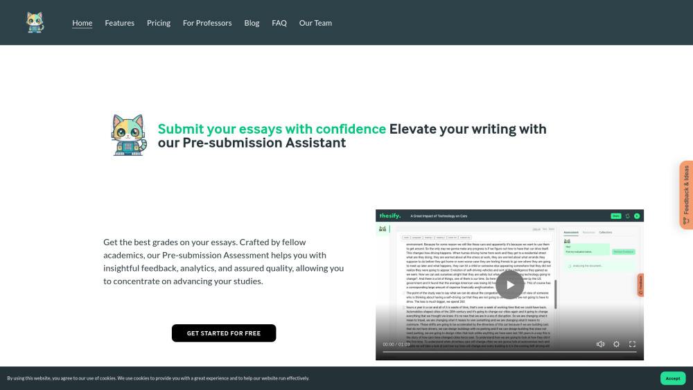 Thesify.ai: AI Writing Assistant for Students, Ensuring Academic Integrity