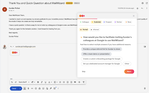 MailWizard.ai: AI-Powered Email Assistant Chrome Extension for Gmail