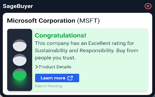 SageBuyer - Chrome Extension: Real-time ESG Scores for Green Shopping