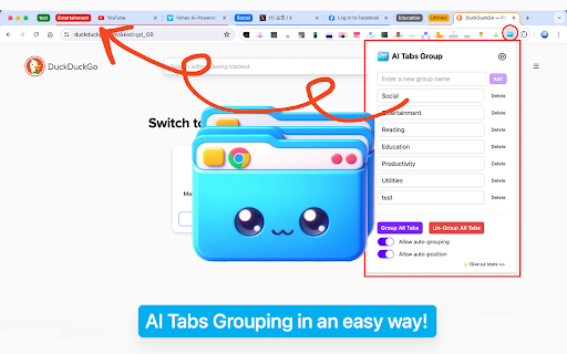 AI Tabs Group Extension: Automated Tab Grouping for Smart Browsing