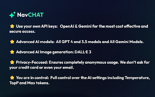 NavCHAT - AI-Powered Chrome Extension: Smarter Browsing Assistant