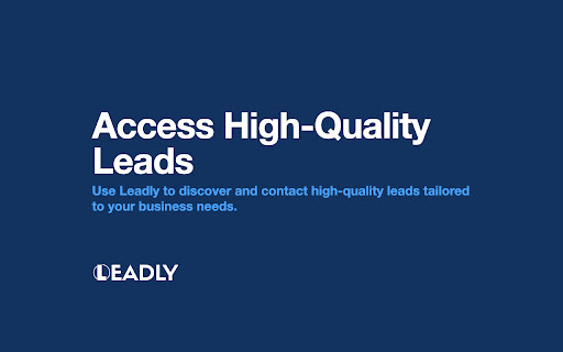 Leadly - Chrome Extension: Accurate LinkedIn Lead Generation Tool