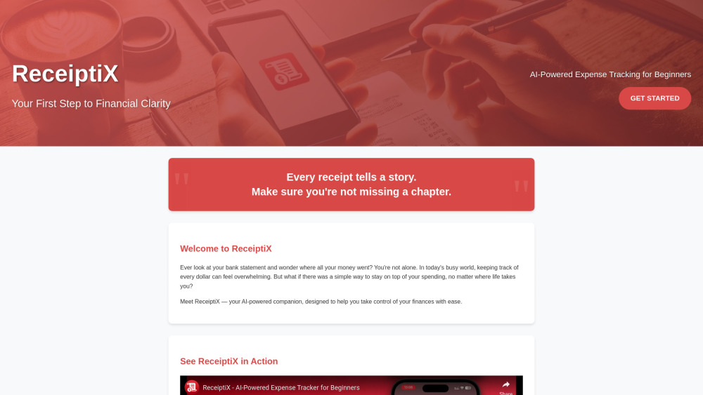 ReceiptiX: AI for Easy Expense & Receipt Management
