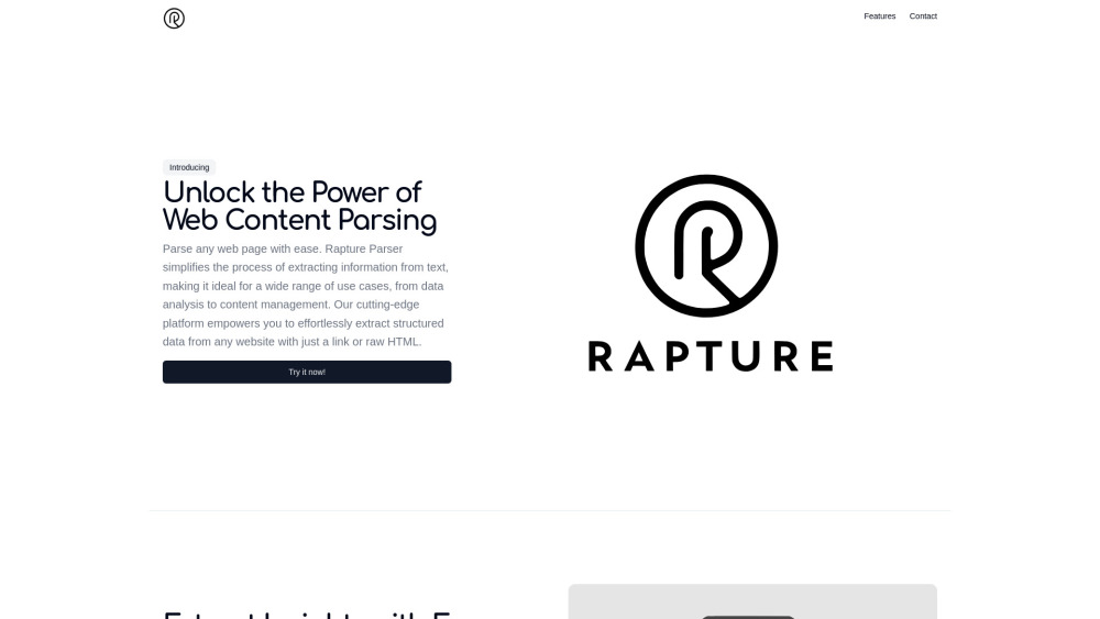 Rapture Parser: Extract Structured Data from Any Webpage Effortlessly