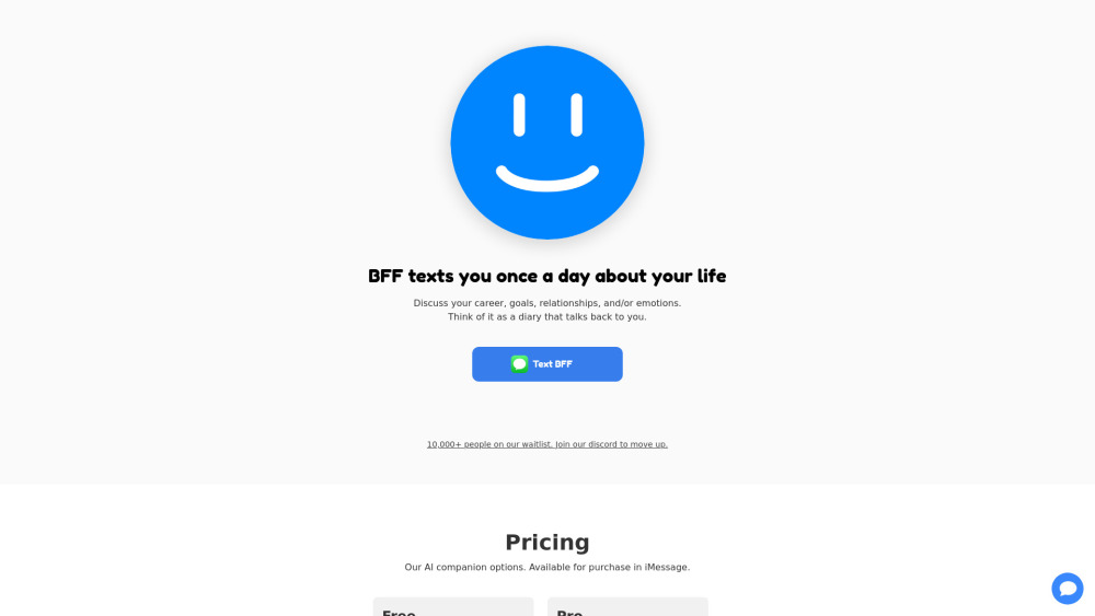 Textbff: Daily AI Companion for Life Updates, Personal Chats & Insights