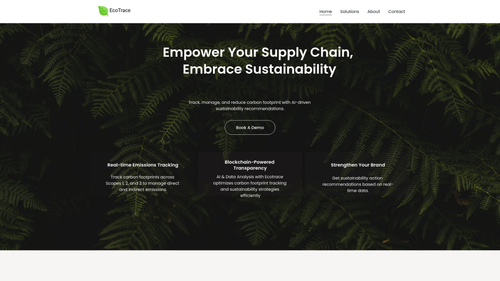 EcoTrace: Track & Manage Carbon Footprints with Advanced Technology