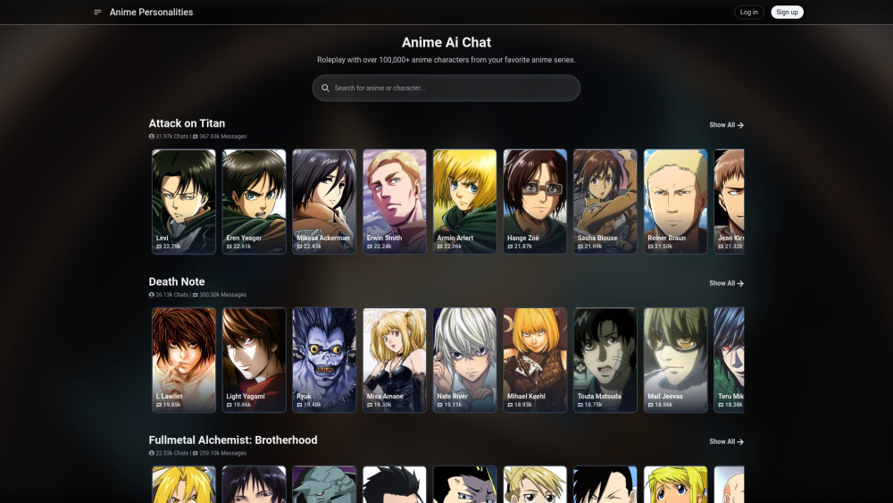 Anime Ai Chat: Roleplay Thousands of Anime Characters from Many Series