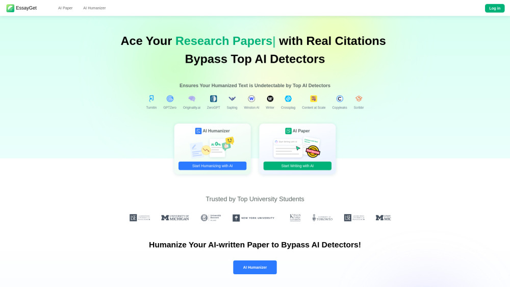 EssayGet: Humanize Text, Excel in AI-Free Academic & Marketing Copy