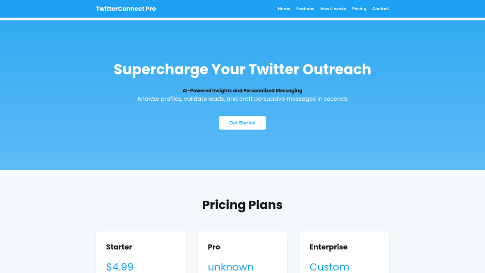 TwitterConnect Pro: AI-Powered Lead Validation & Outreach Message Tool