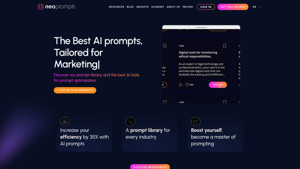 NeoPrompts: Optimize and Collect Powerful AI Prompts for Enhanced Results