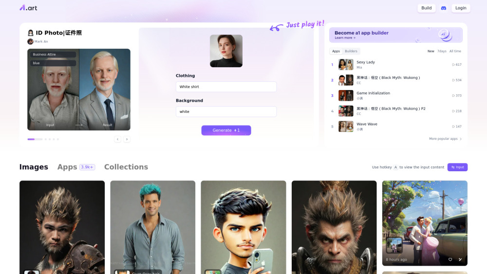 a1.art: Build & Discover AI Art Apps Effortlessly with Powerful Tools