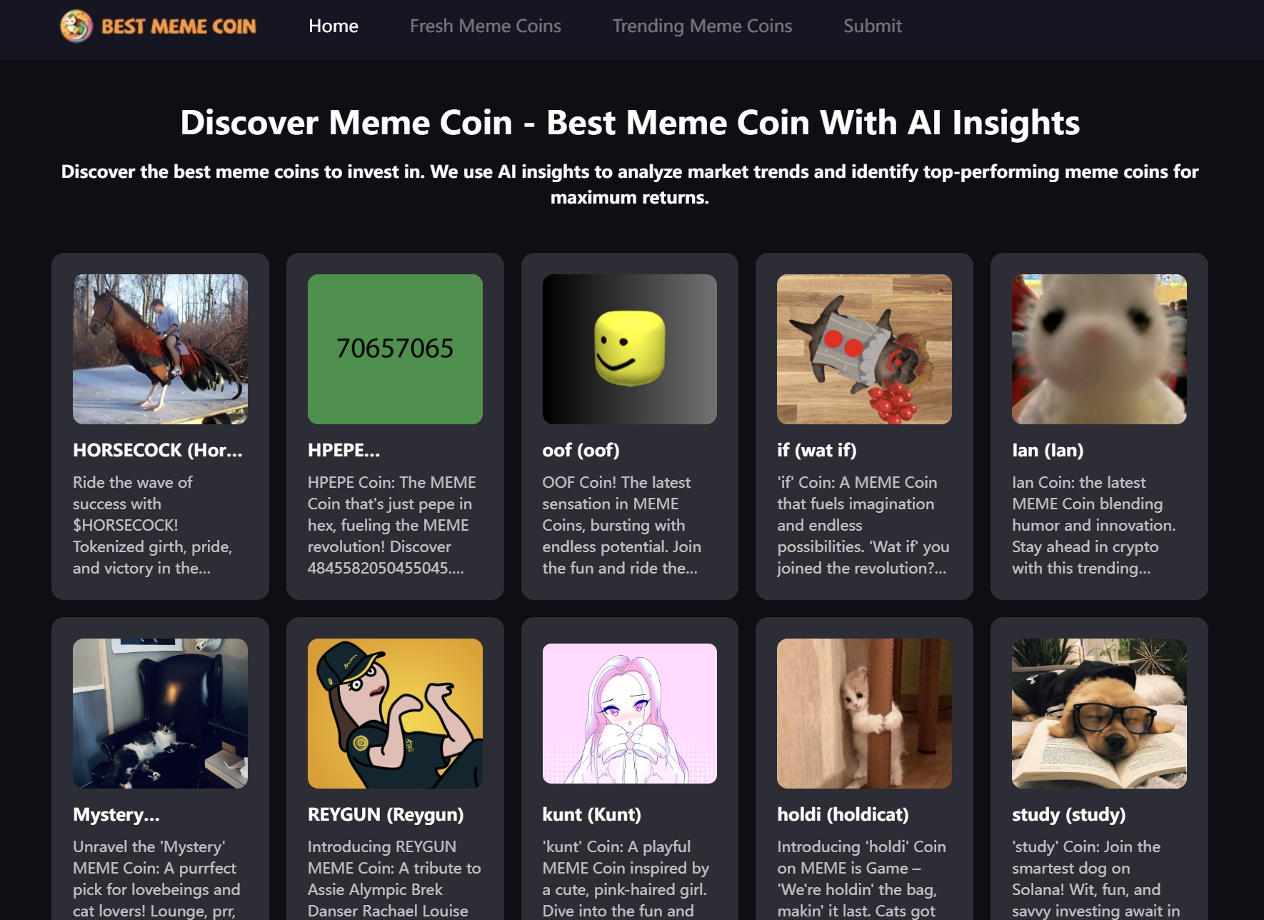 Discover MEME Coin: AI Insights & Top Meme Coins for Maximum Returns