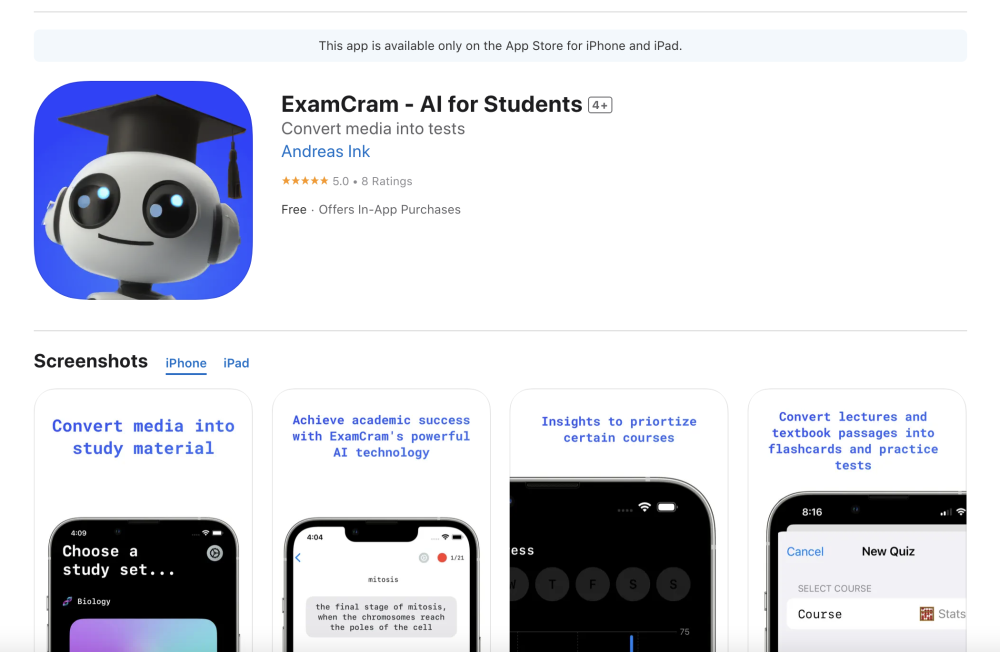 ExamCram: Convert Media into Custom Study Materials Efficiently