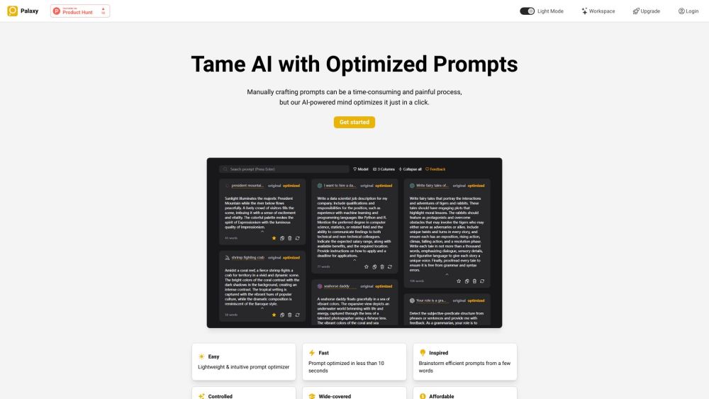 Palaxy - Tame AI with Optimized Prompts: Streamline Engineering & Skills