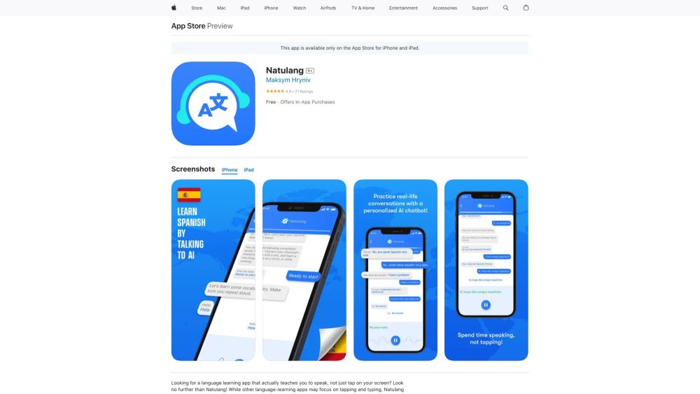 Natulang: Learn Spanish Naturally via Engaging AI Dialogues