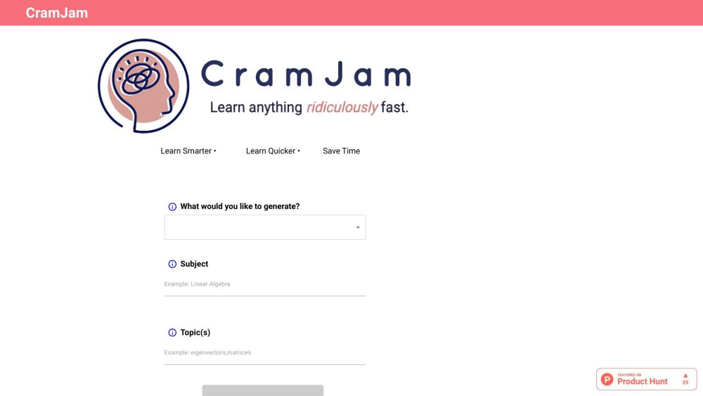 CramJam: Smart Learning Platform with Subject Quizzes