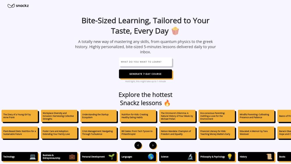 Snackz : Fun & Easy Personalized Learning for Everyone!