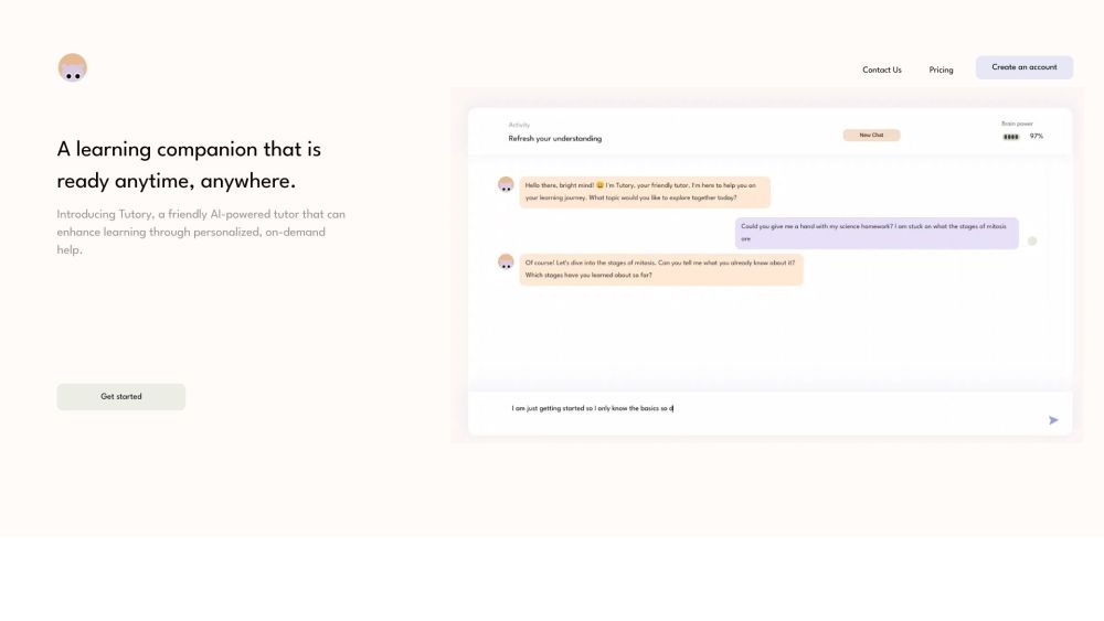 Tutory: AI Tutor for Personalized, On-Demand Learning Support