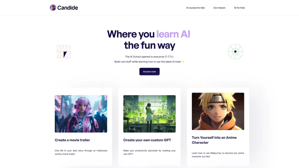 CandideAI : Fun AI Learning for Kids - Engaging & Educational!