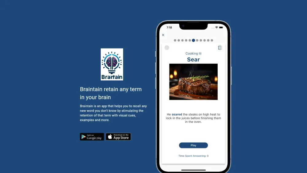 Braintain: Effortlessly Boost Memory & Expand Your Vocabulary Skills