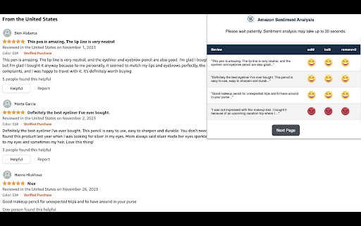 Amazon Sentiment Analyzer : Analyze