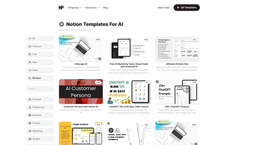 Notion Templates For AI: Boost Productivity with AI Templates