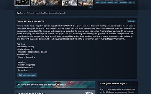 Steam Review Summarizer : AI-powered Reviews Enhancer