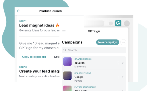 GPTzign - Chrome Extension: Marketing Prompts Generator