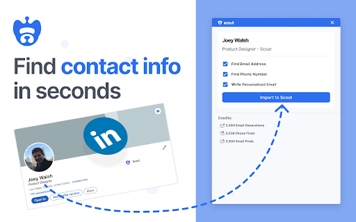 Scout - Chrome Extension: AI Email Campaigns, LinkedIn Lead Importer