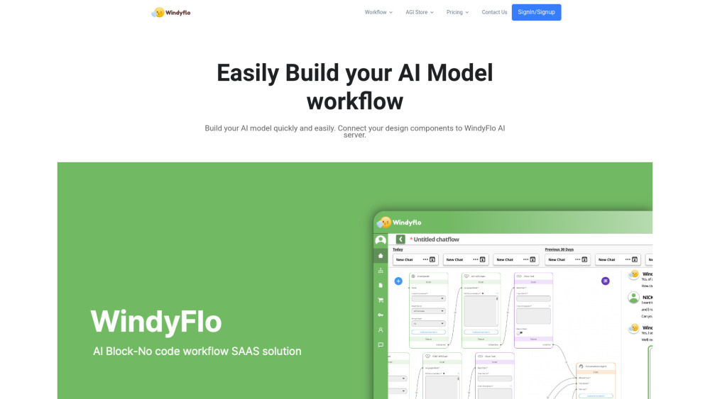 WindyFlo: AI LLM Model Import & Agent Dev. Platform