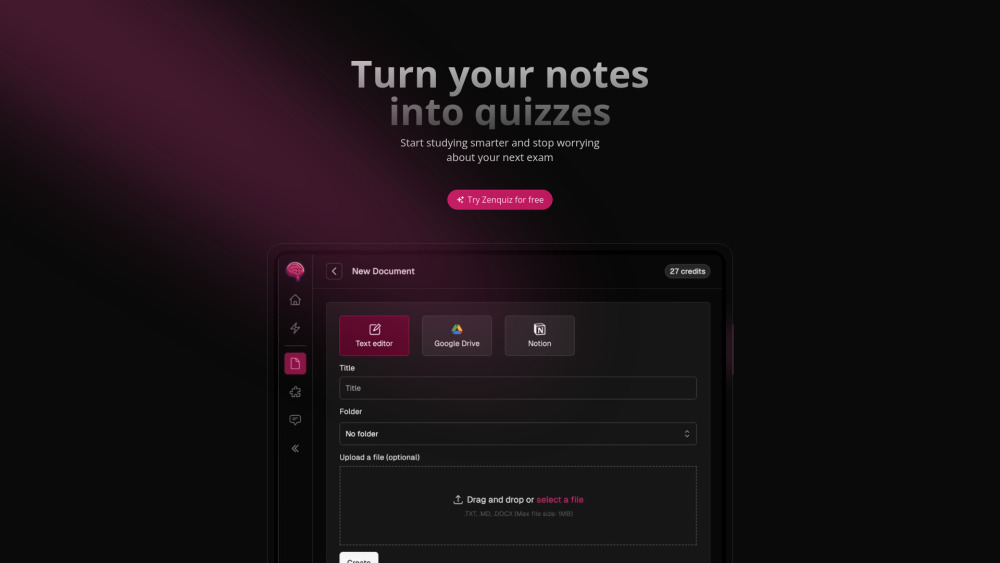 Zenquiz: Study Notes Transformed into Fun, Interactive Quizzes