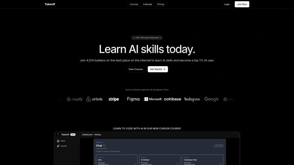 Takeoff: Learn AI Skills through Curated Online Courses