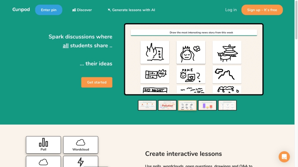 Curipod: Create Interactive Lessons & Engage Student Voices