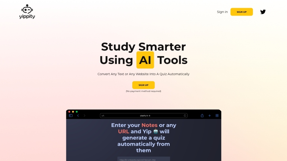 Yippity: Auto Quiz & Flashcards from Notes for Fast Learning