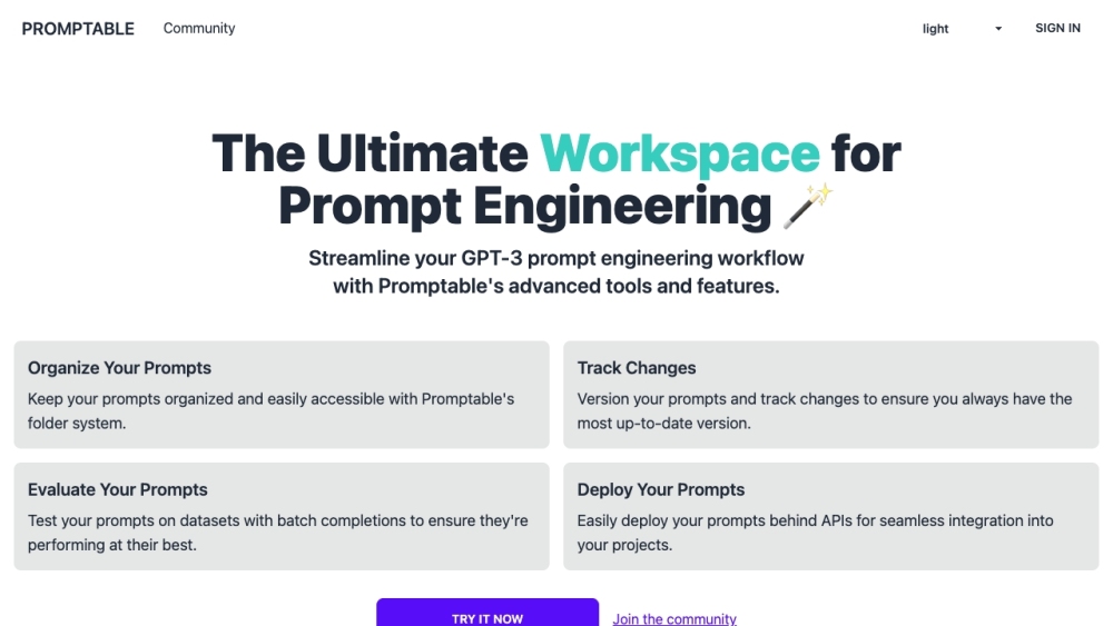 Promptable: Streamline GPT-3 Prompt Workflow for Efficient Automation