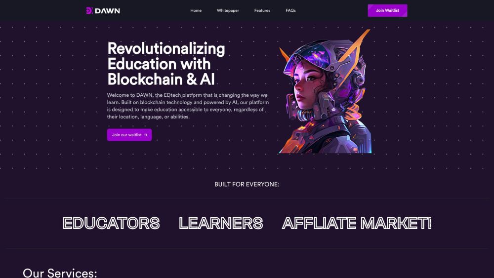 DAWN AI : Blockchain and AI Revolutionize Education