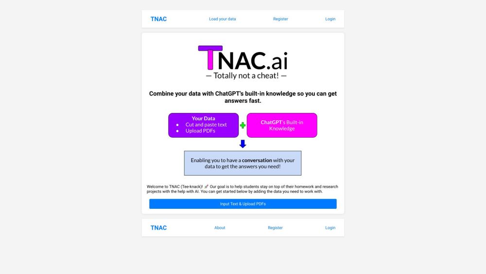 TNAC.ai: Easy Data Loading for ChatGPT