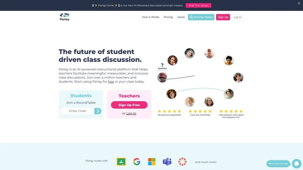 Parlay Ideas | AI Powered Class Discussions: AI Platform for Class Discussions