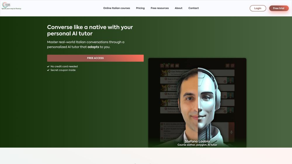 Italian Language AI Tutor: Real-world Conversation Mastery