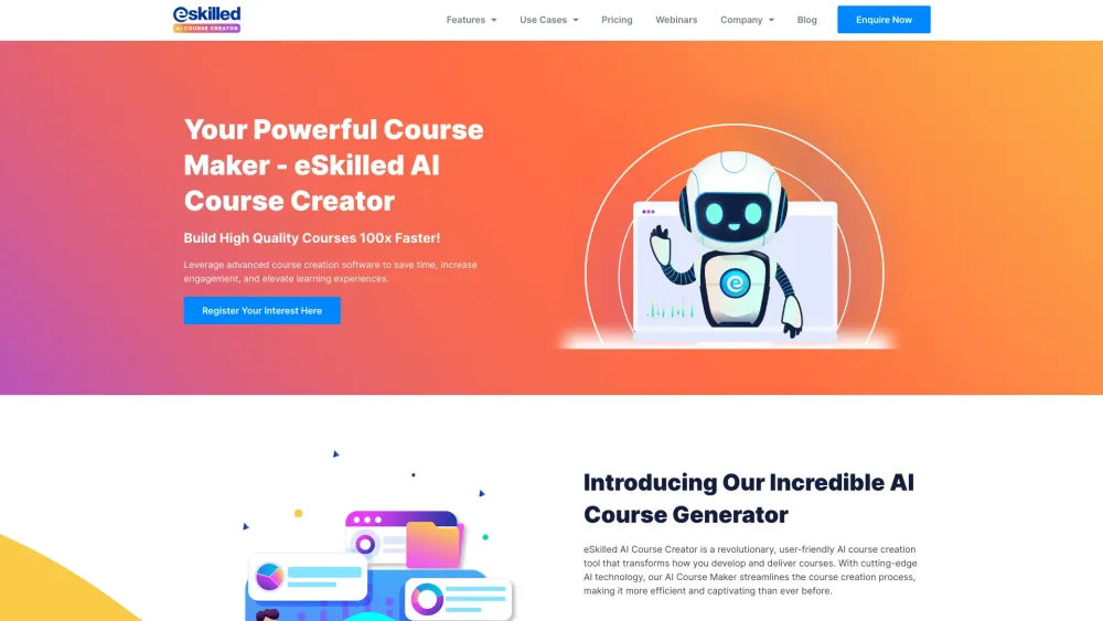 eSkilled AI Course Creator: User-friendly Course Creation