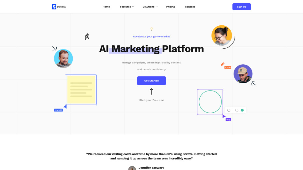 Scritta - AI Marketing Platform: Streamlined Content Creation