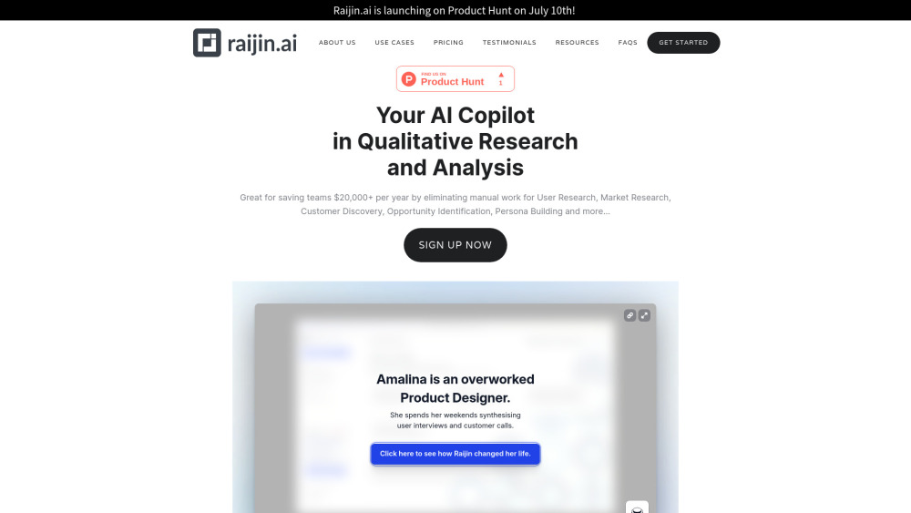 Raijin.ai : AI-powered Customer Discovery Hub