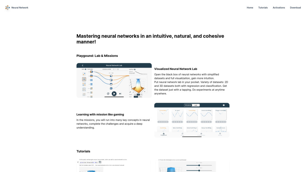 Neural Network: Interactive Tutorials & Visualizations