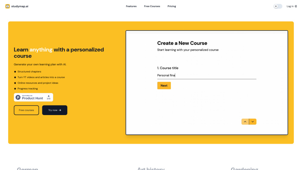 studymap.ai : AI Course Generator from YouTube Videos and Articles