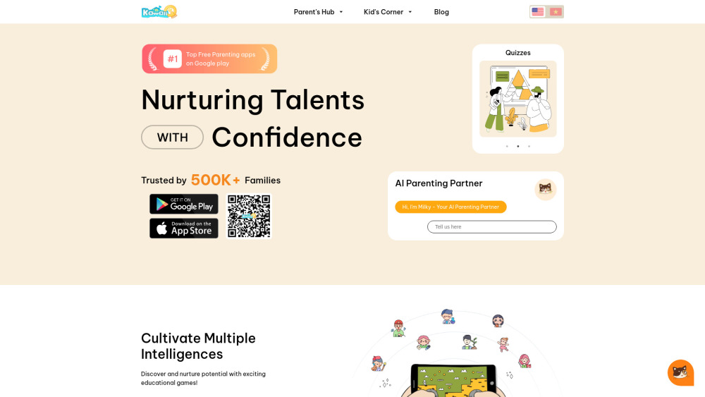 KawaiiQ : Parenting App for Educational Games & Support