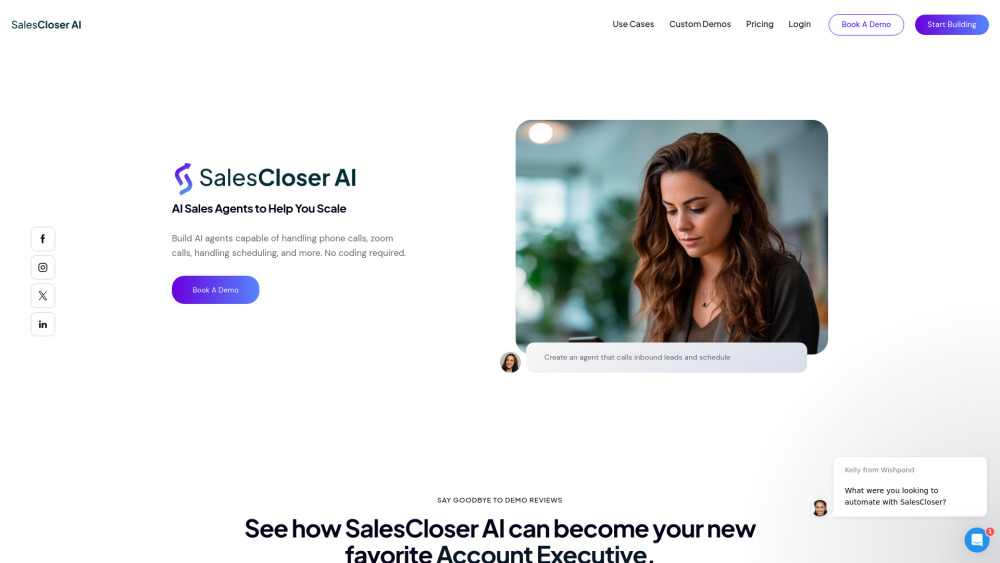 SalesCloser AI: AI Agents for Calls, Zoom, Scheduling & More