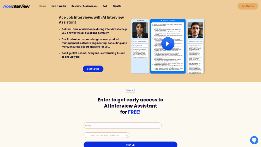 Ace Interview - AI Interview Assistant : Real-time Job Interview Aid