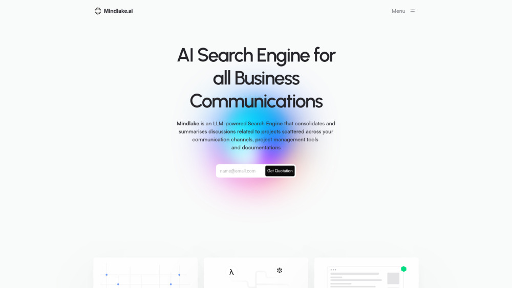 Mindlake.ai : AI Search Engine for Organizing Business Communications