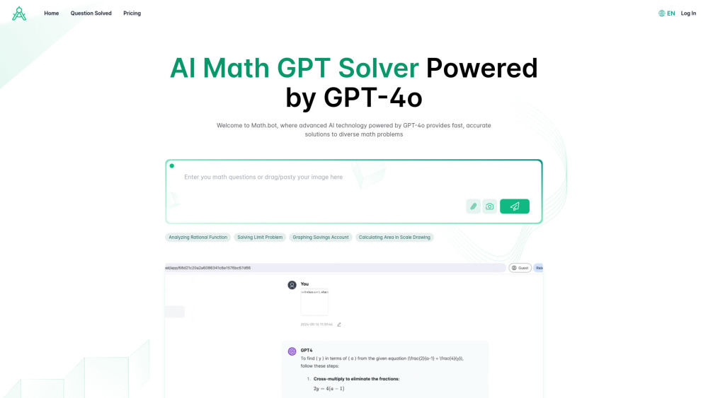 Math.bot: AI Solutions for Math